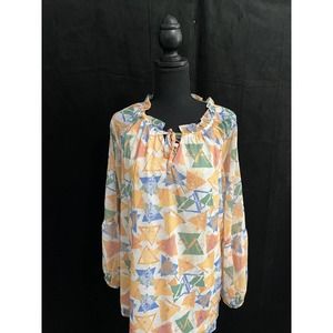 Jodifl Blouse with geometric design, Size Large